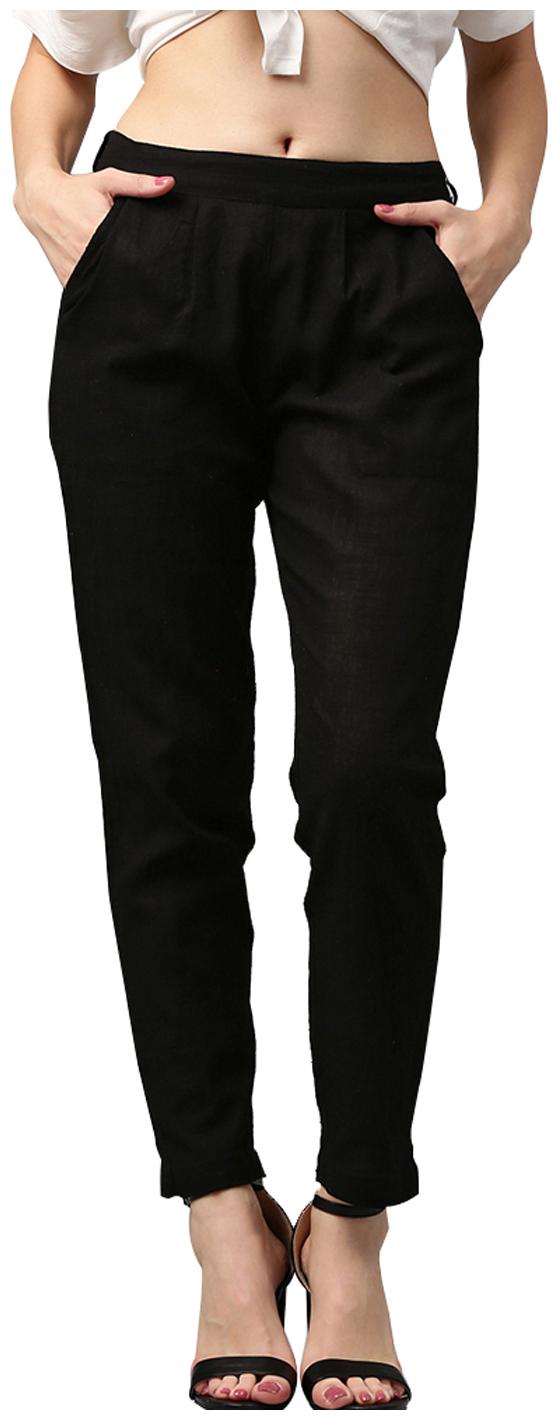 

Jaipur Kurti Women Black Straight fit Regular pants