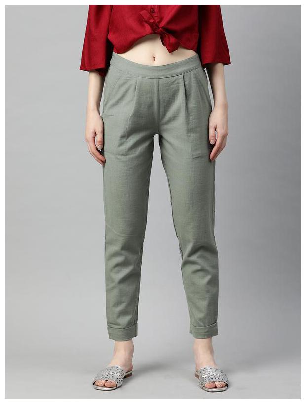 

Jaipur Kurti Women Grey Regular fit Regular trousers