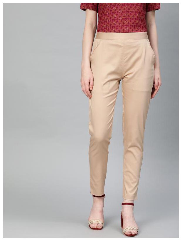 

Jaipur Kurti Women Beige Regular fit Regular trousers