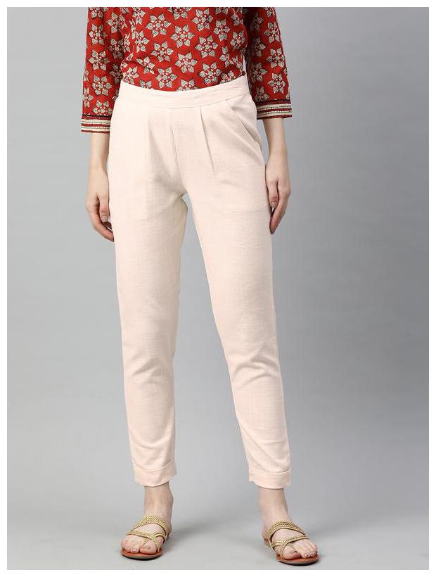 

Jaipur Kurti Women White Regular fit Regular trousers