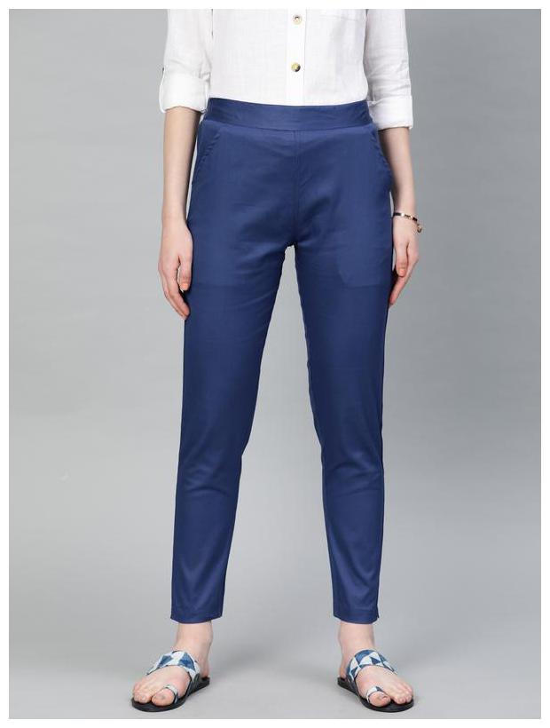 

Jaipur Kurti Women Blue Regular fit Regular trousers