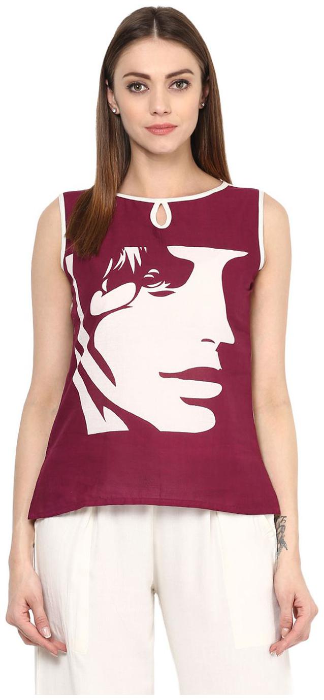 

Jaipur Kurti Women Red Printed Straight Kurti