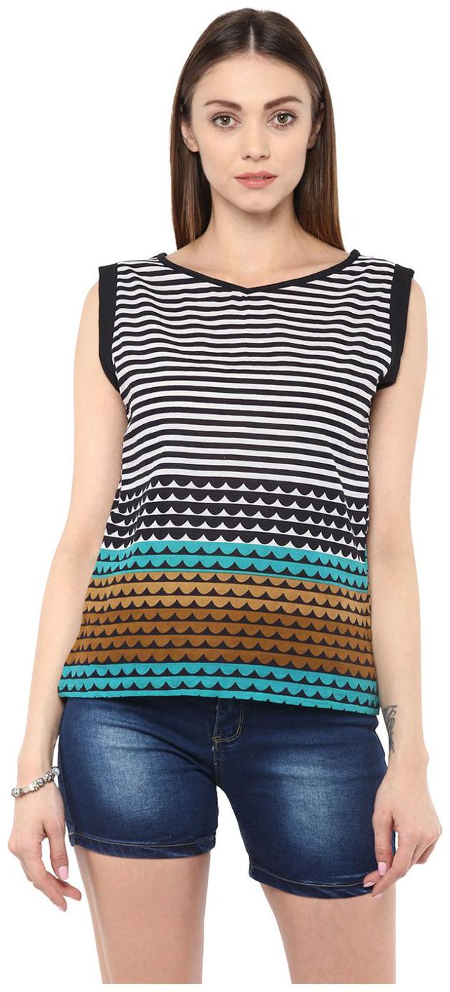 

Jaipur Kurti Women Black Abstract Straight Kurti