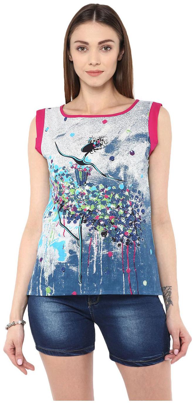 

Jaipur Kurti Women White Abstract Straight Kurti