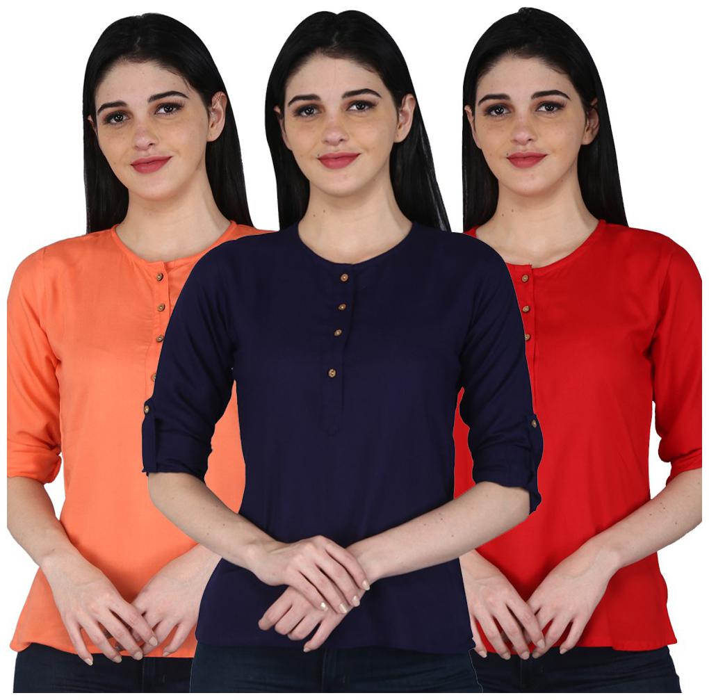 

Jaipuri Shop Women Solid Regular top - Multi