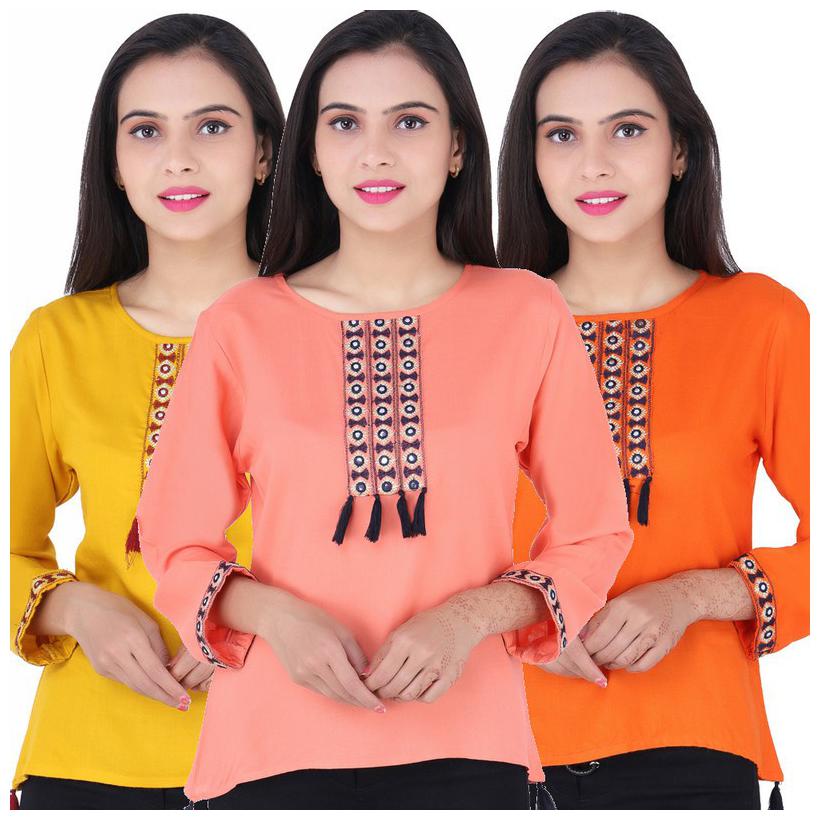 

Jaipuri Shop Women Embroidered Regular top - Multi