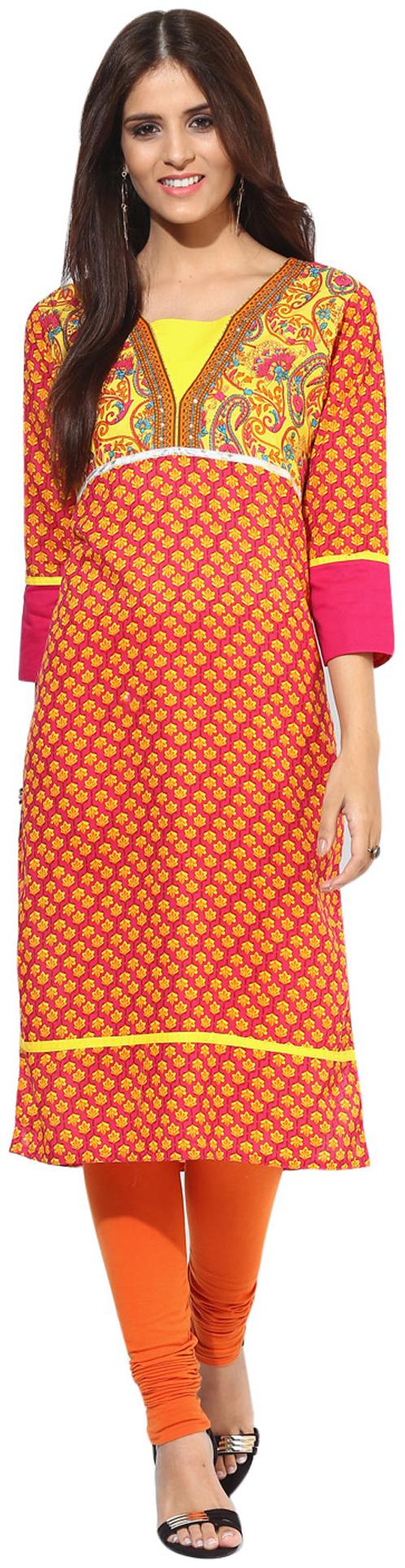 

Jaipur Kurti Women Multi Floral Straight Kurta