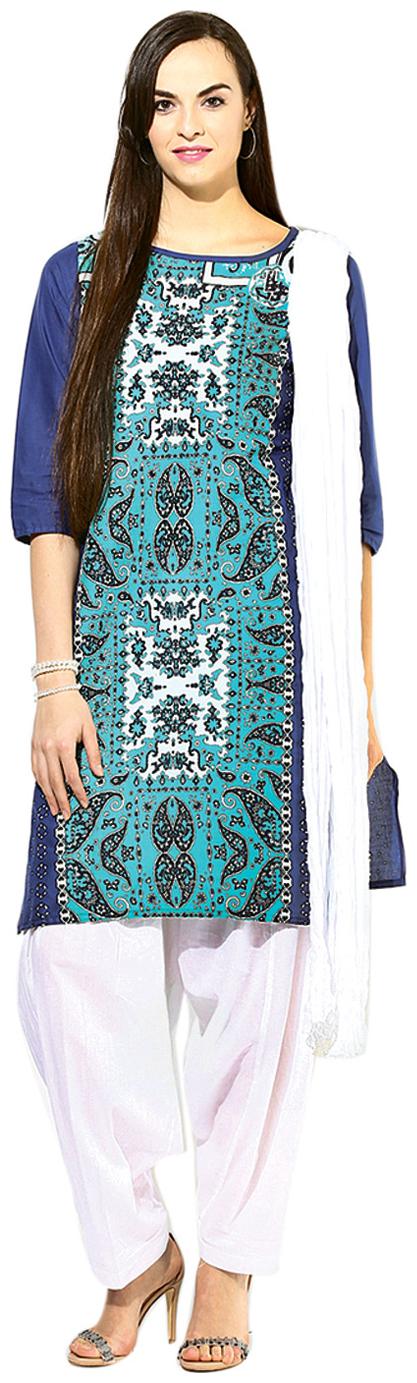

Jaipur Kurti Jaipurstitched Suit Blue Cotton Stitched Suit