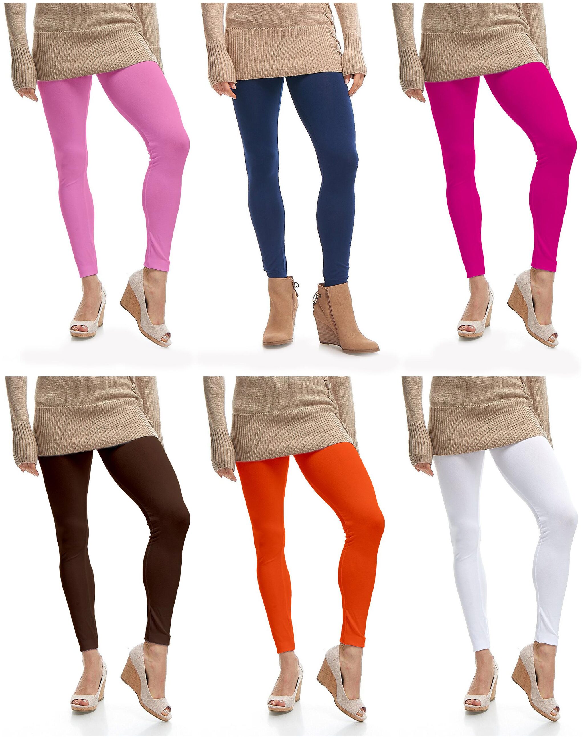 

Jakqo Cotton Solid Leggings Multi Color