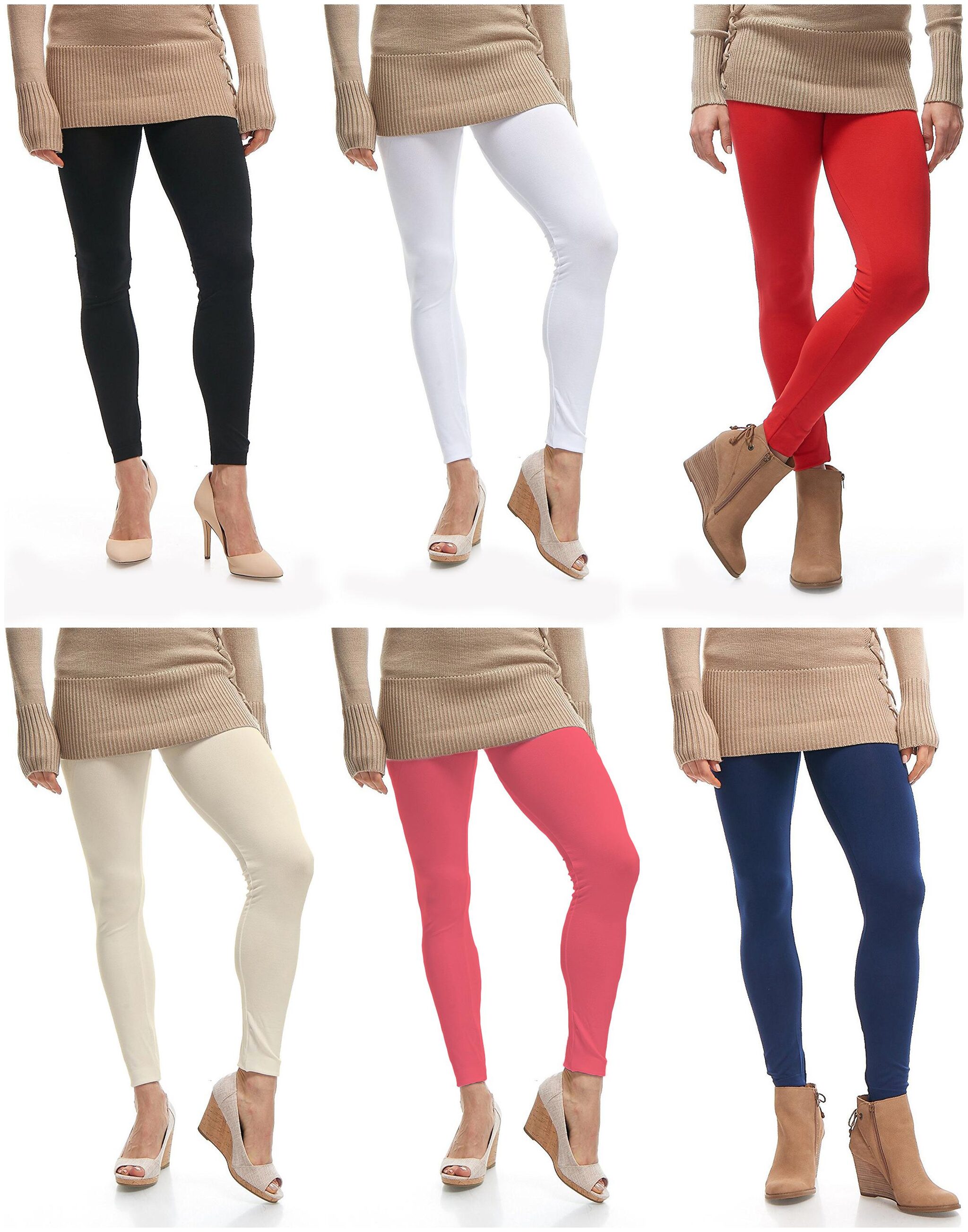 

Jakqo Cotton Solid Leggings Multi Color