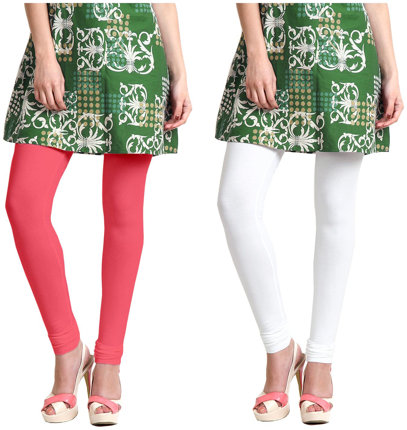 

Jakqo Women Cotton Legging -White