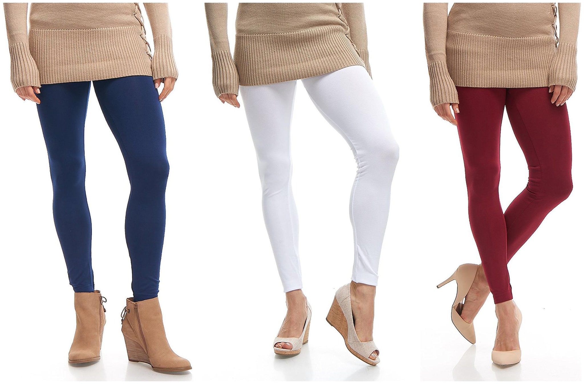 

Jakqo Women Cotton Plain Ankle Length Legging Multi color