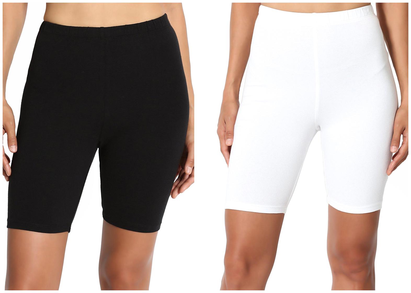 

Jakqo Women Solid Regular shorts - Black White