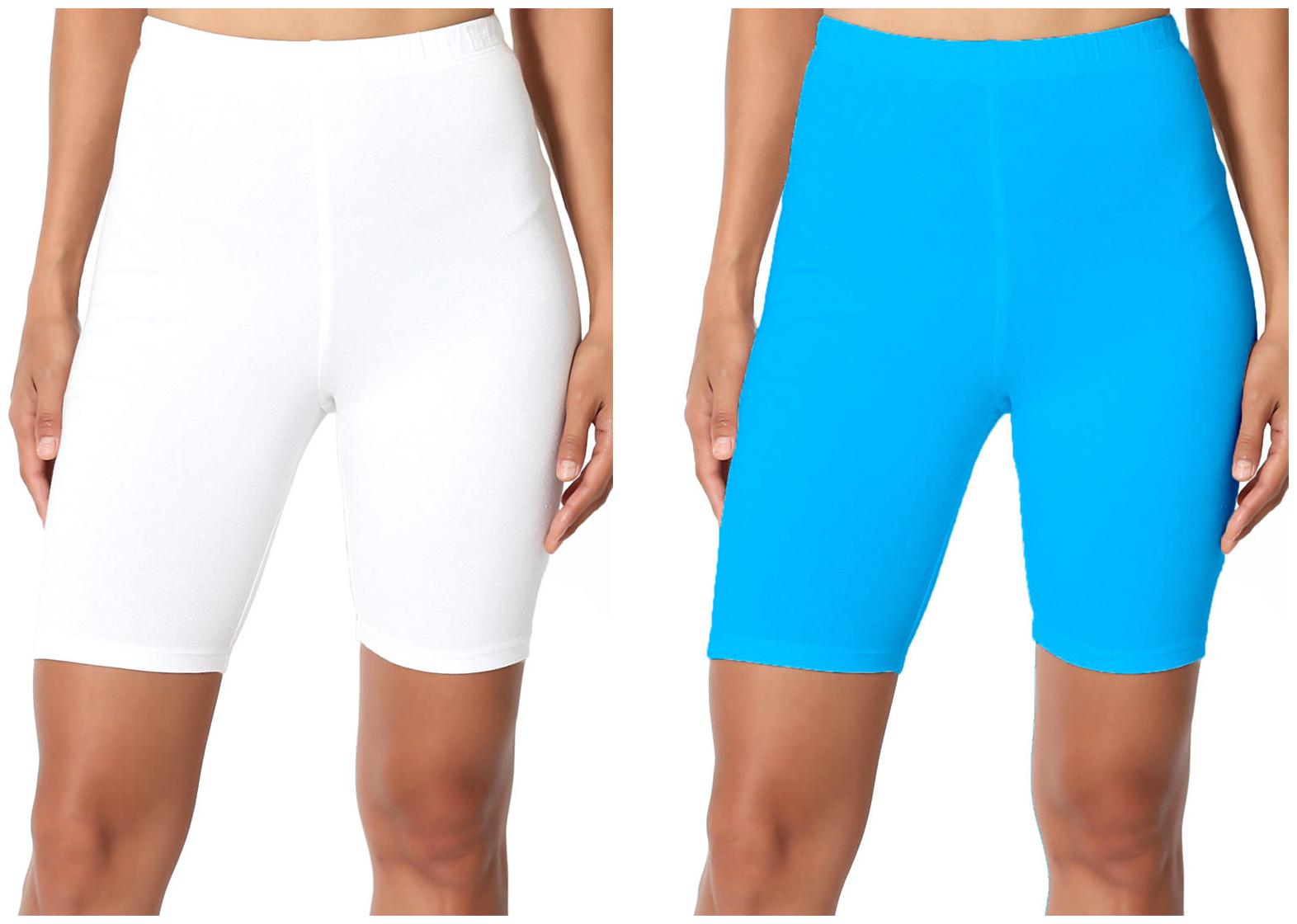

Jakqo Women Solid Regular shorts - White Blue