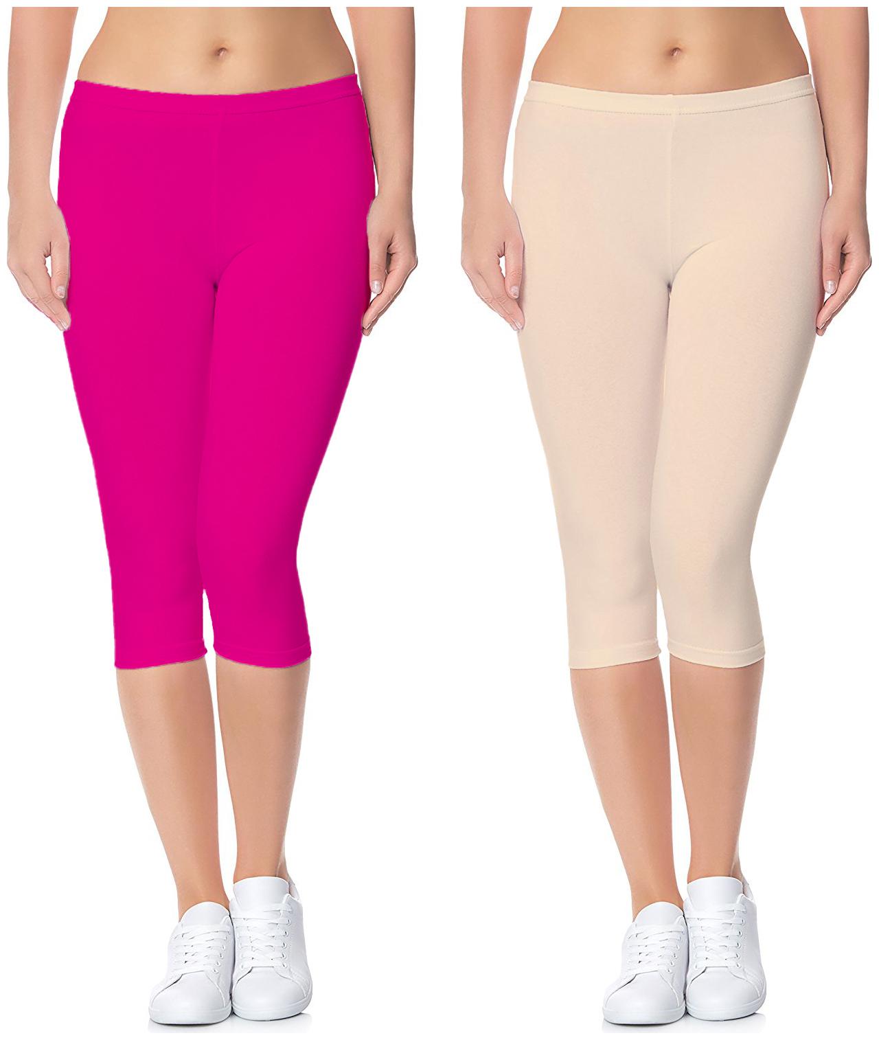 

Jakqo Women Solid Regular capri - Pink Beige