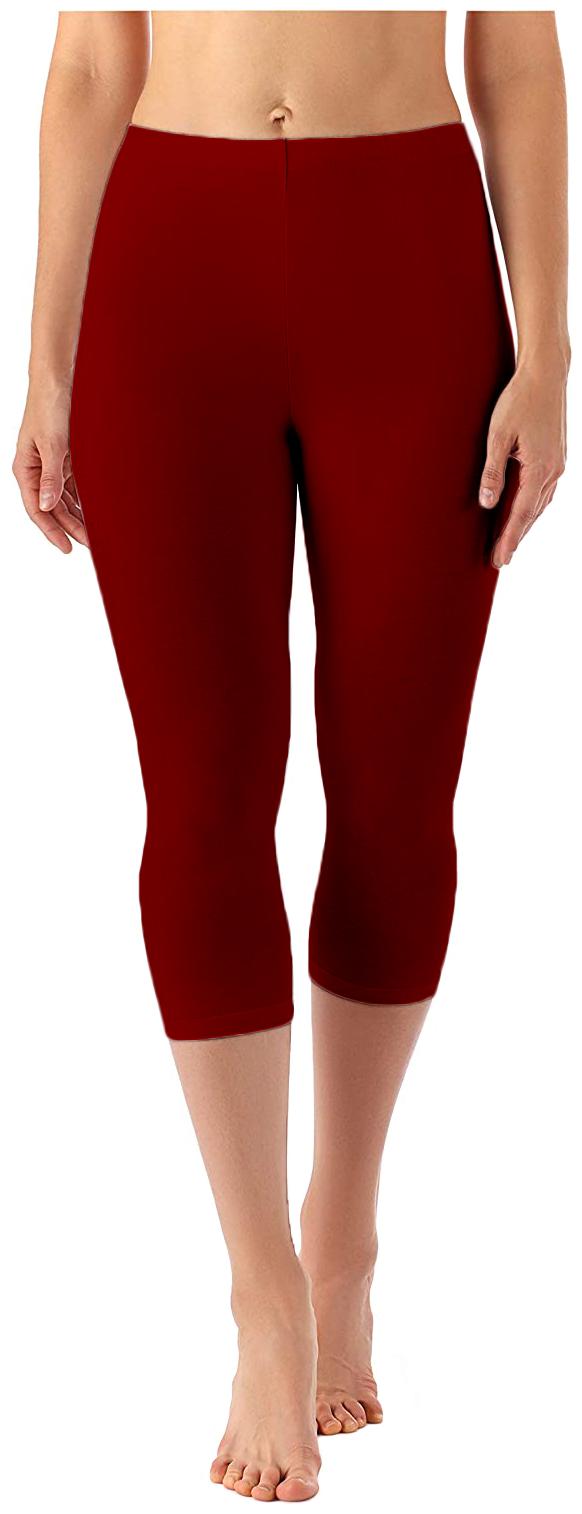 

Jakqo Women Solid Regular capri - Maroon