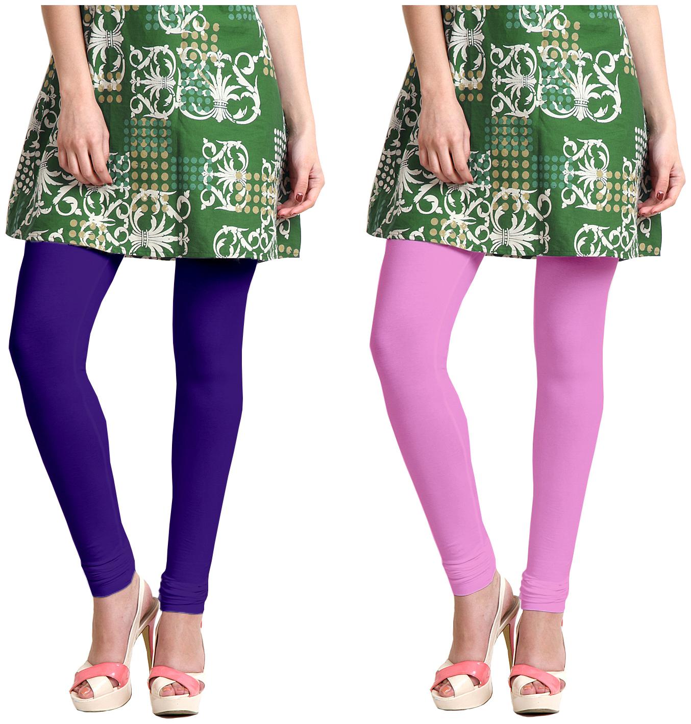 

Jakqo Women Cotton Legging -Purple Pink