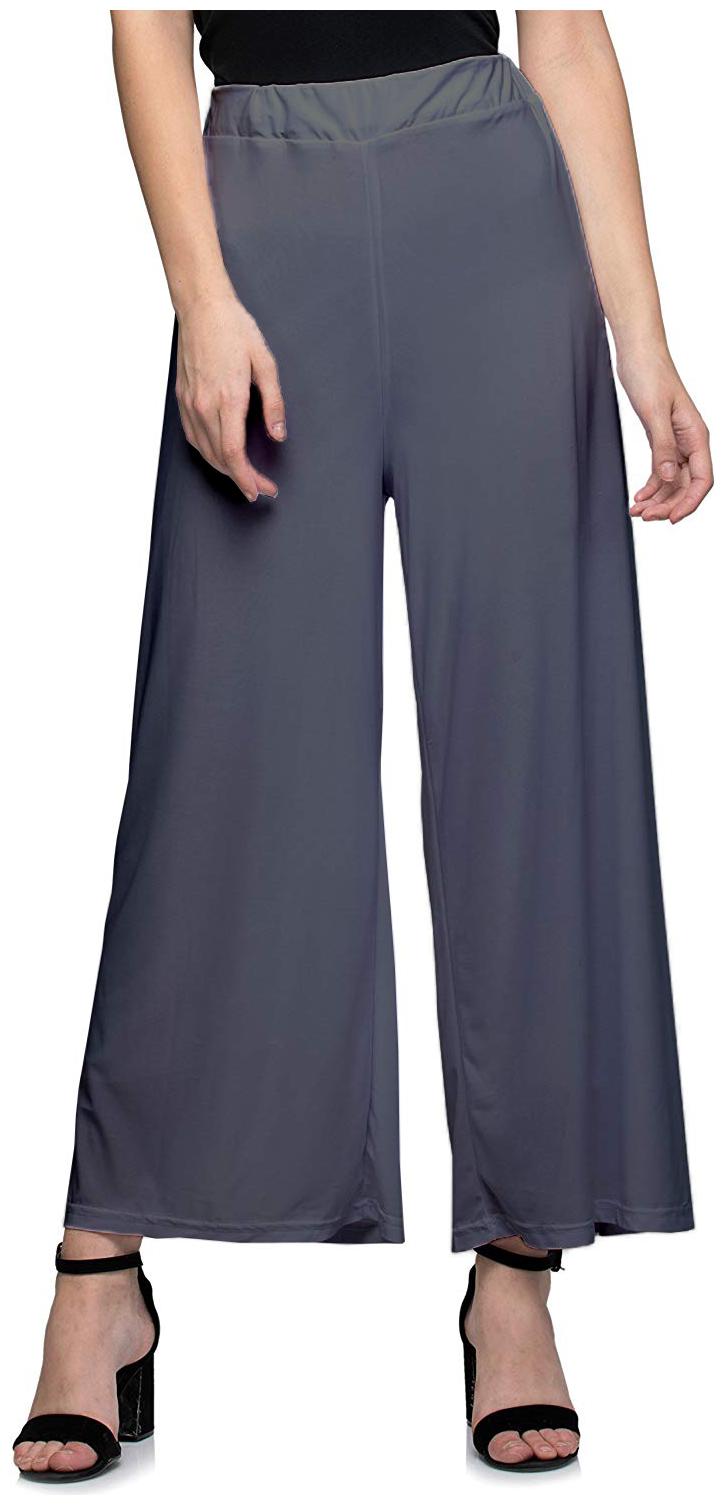 

Jakqo Women Bottom Wear Synthetic Palazzo (Free Size - Grey)