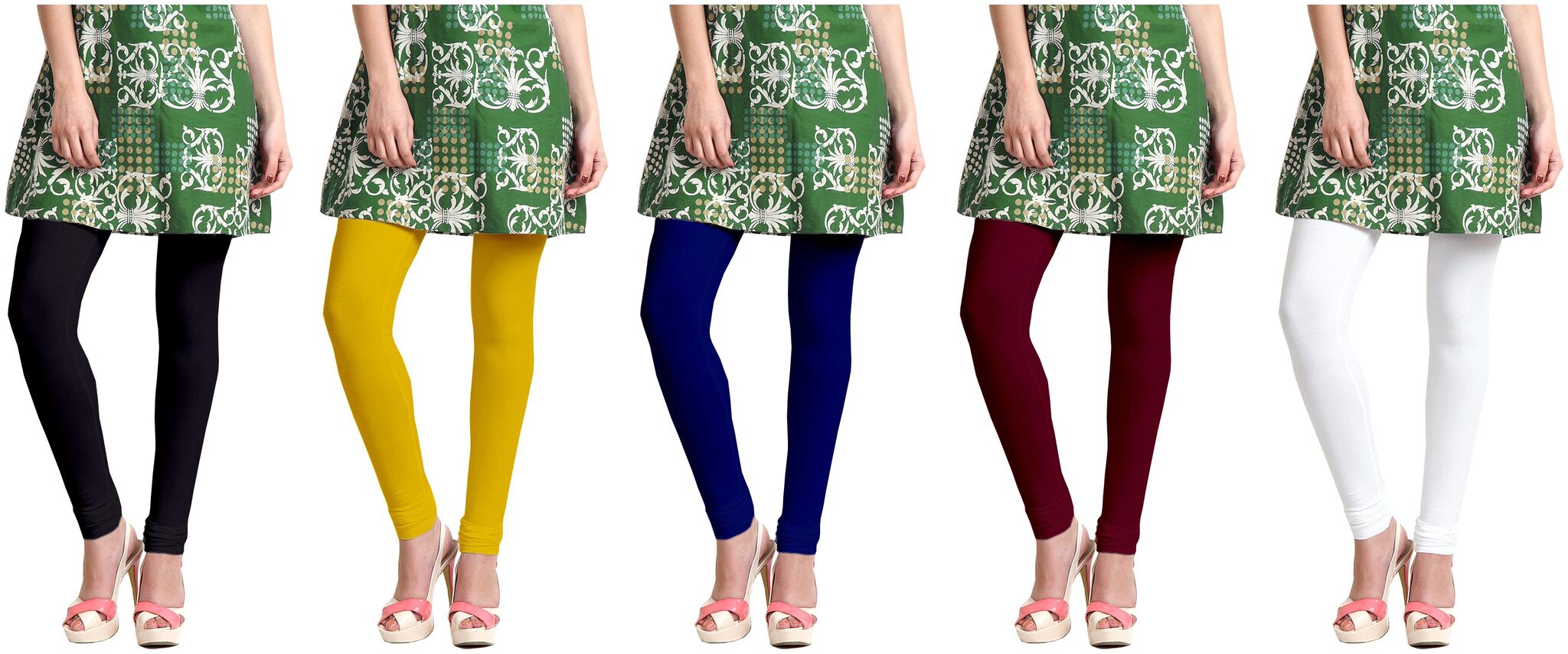 

Jakqo Women Cotton Plain Long Length Legging - Multicolor
