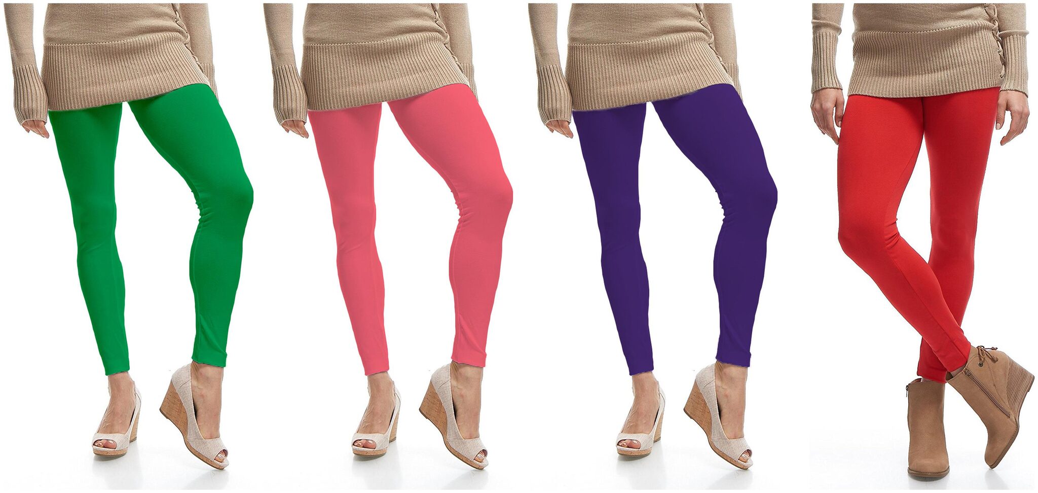 

Jakqo Womens Cotton Ankle Length Legging Multi Color