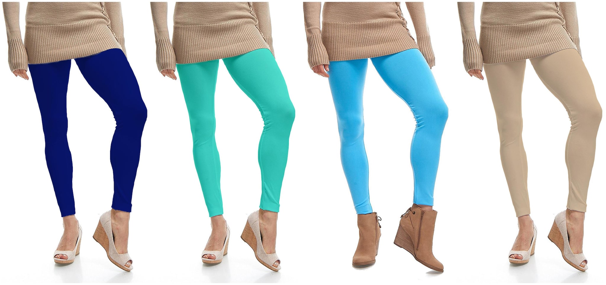 

Jakqo Womens Cotton Ankle Length Legging Multi Color