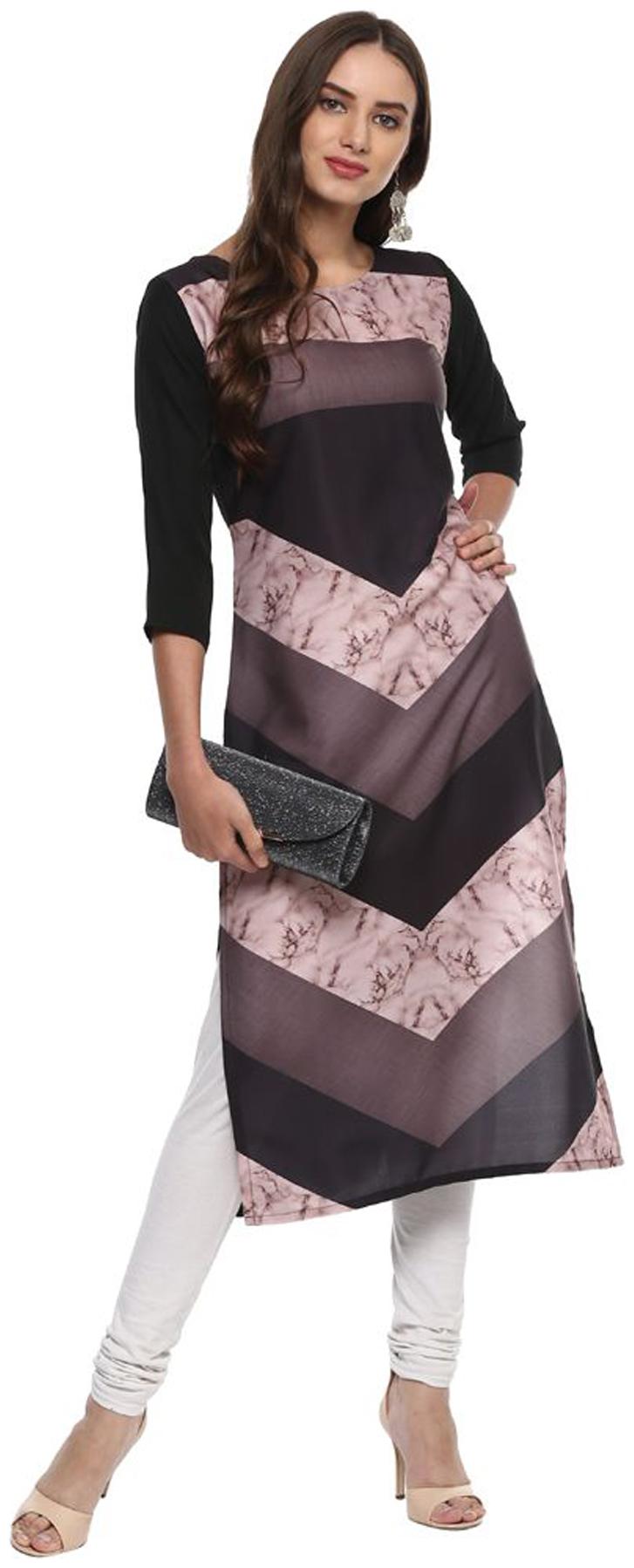

Janasya Women Multi Printed Straight Kurta