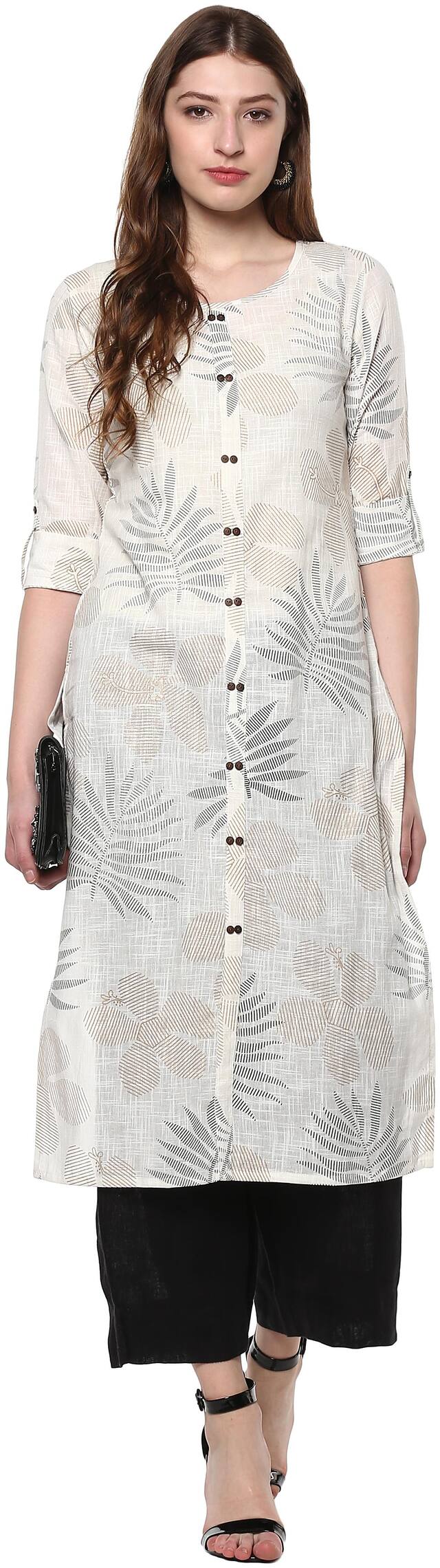 Janasya Women Multi Floral Straight Kurta