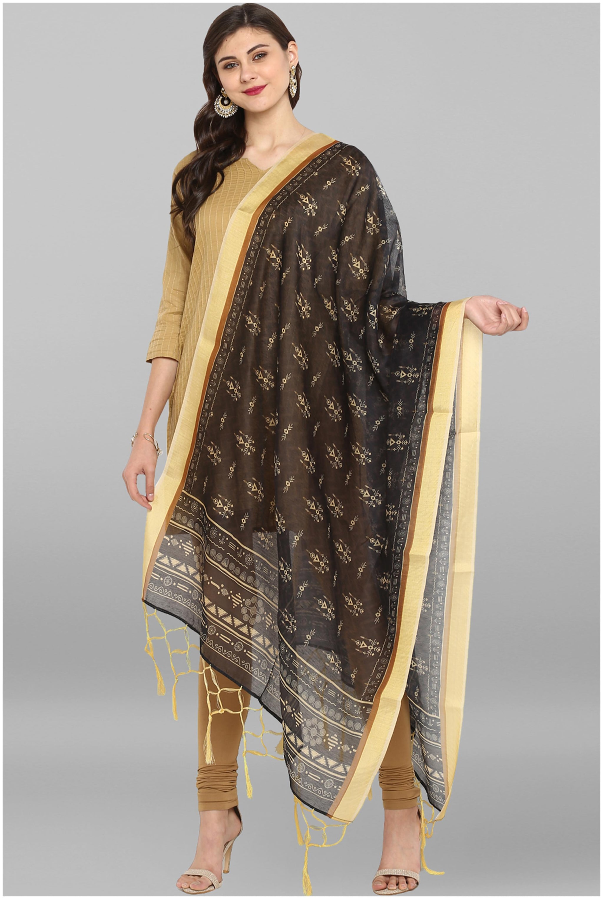 

Janasya Women Multicolor Digital Print Poly Silk Dupatta