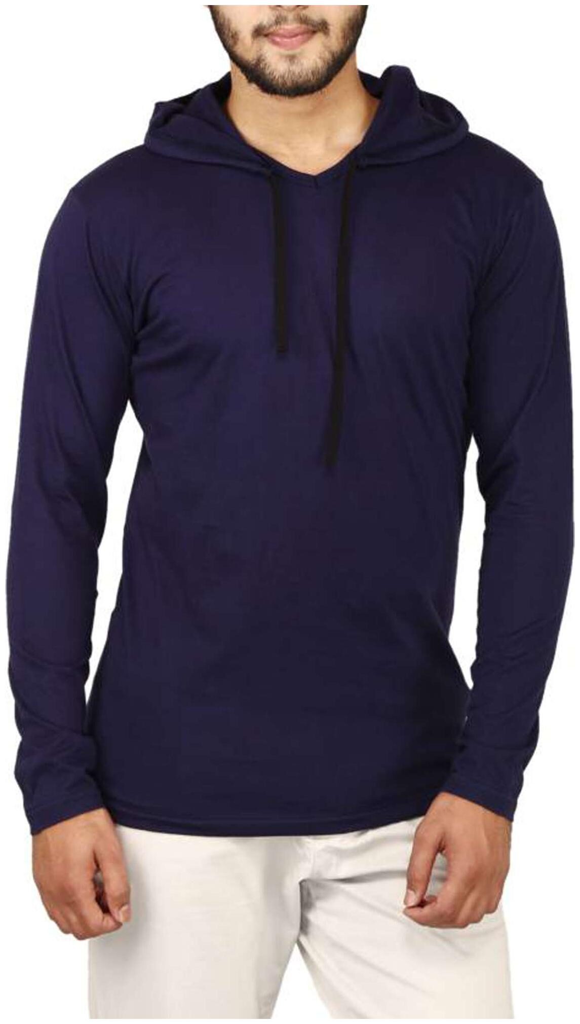 

Jangoboy Men Blue Regular fit Cotton Hood T-Shirt - Pack Of 1