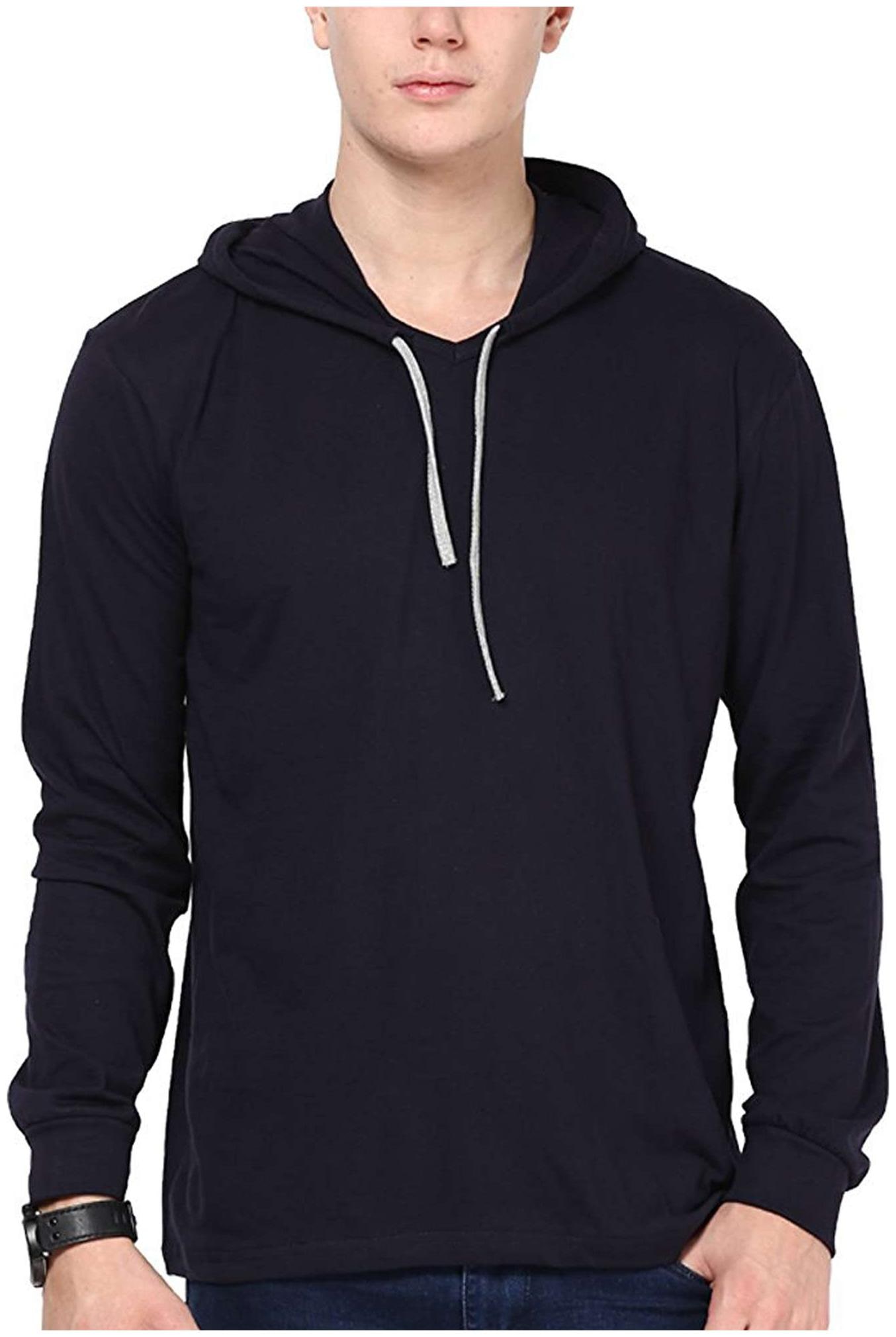 

Jangoboy Men Blue Regular fit Cotton Hood T-Shirt - Pack Of 1