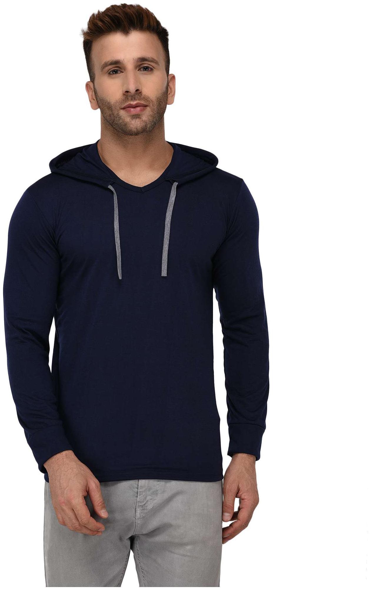 

Jangoboy Men Blue Regular fit Cotton Hood T-Shirt - Pack Of 1