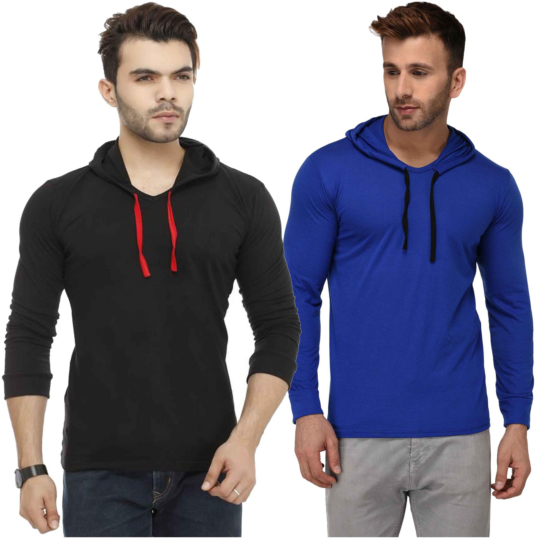 

Jangoboy Men Multi Regular fit Cotton Blend High neck T-Shirt - Pack Of 2