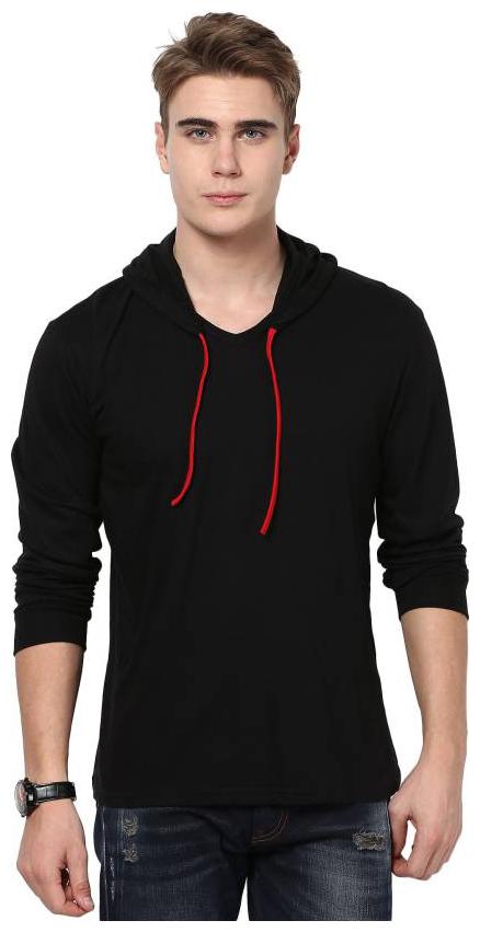 

Jangoboy Men Black Regular fit Cotton Hood T-Shirt - Pack Of 1