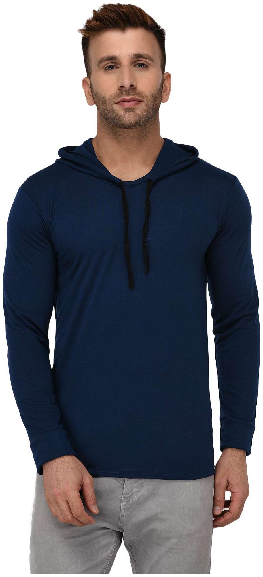 

Jangoboy Men Blue Regular fit Cotton Hood T-Shirt - Pack Of 1
