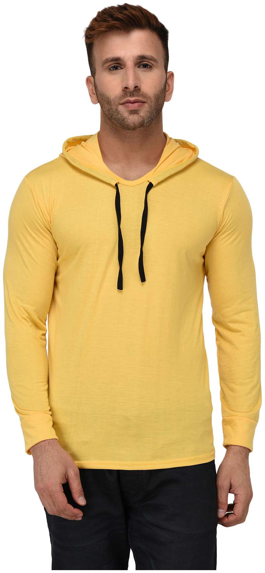 

Jangoboy Men Yellow Regular fit Cotton Hood T-Shirt - Pack Of 1