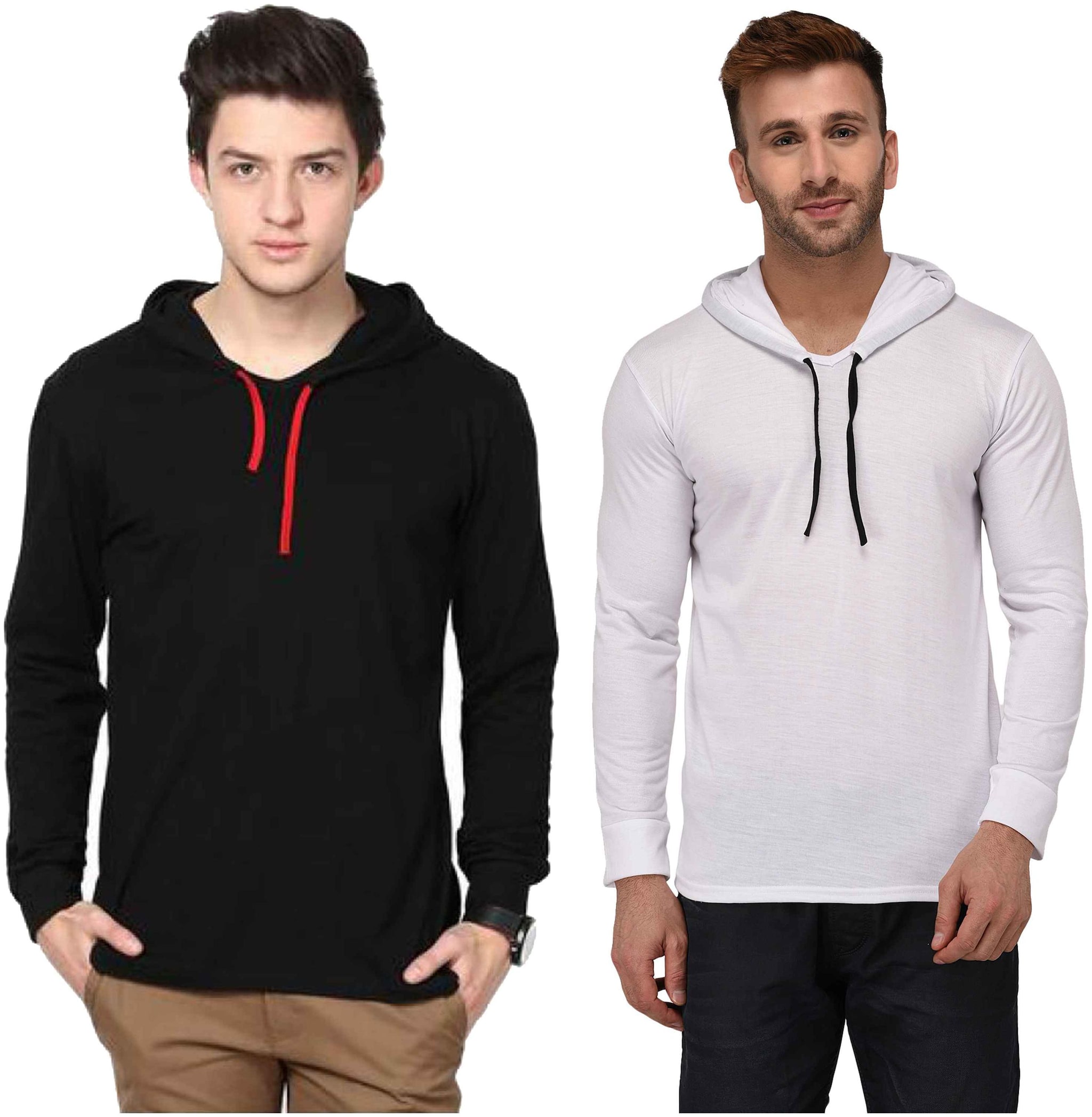 

Jangoboy Men Multi Regular fit Cotton Blend Hood T-Shirt - Pack Of 2