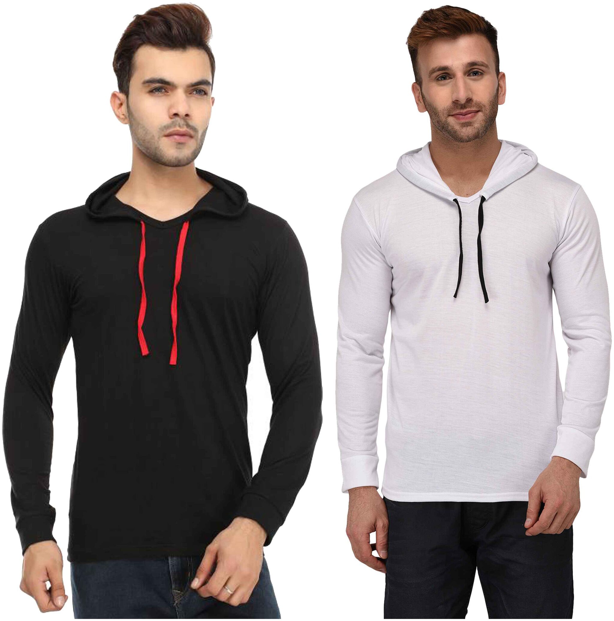 

Jangoboy Men Multi Regular fit Cotton Blend Hood T-Shirt - Pack Of 1