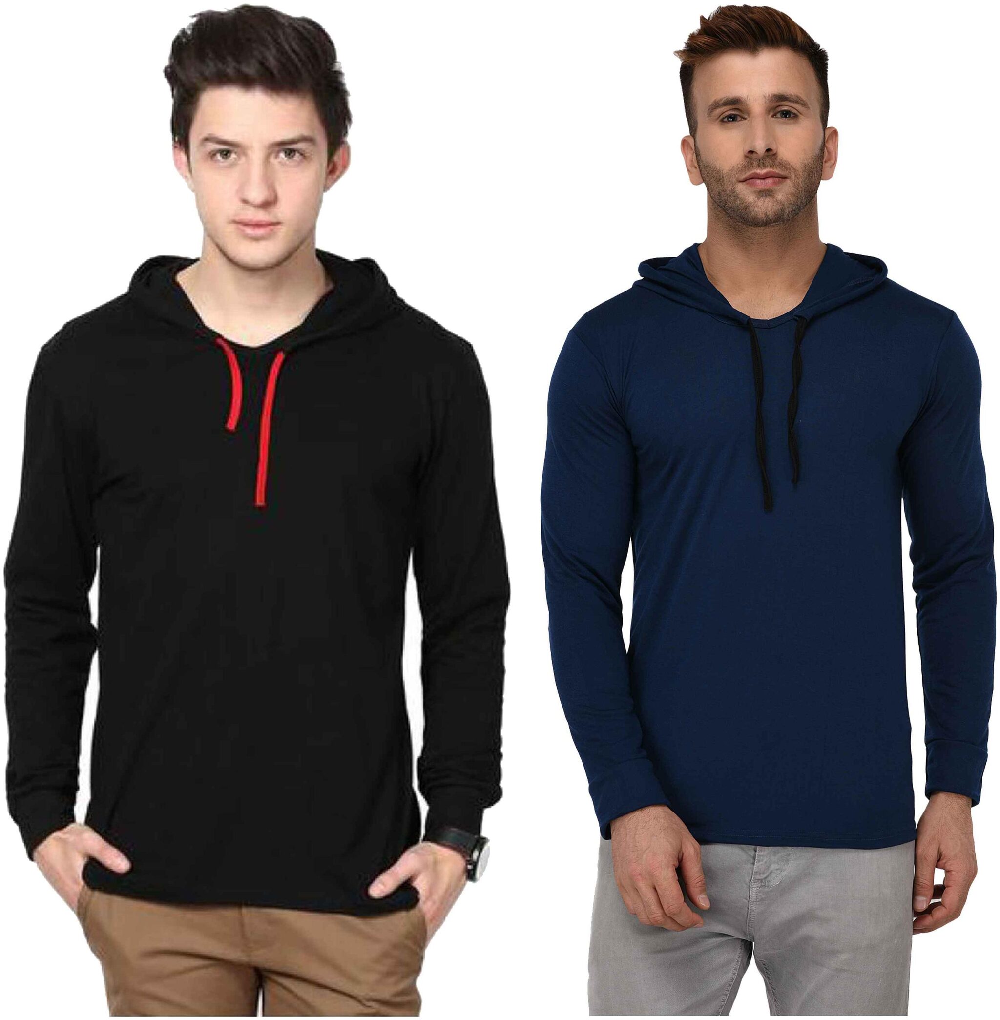 

Jangoboy Men Multi Regular fit Cotton Blend Hood T-Shirt - Pack Of 2