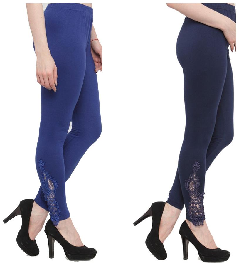 

Janvi Women s Desinger Peacock Leggings (Combo 2)