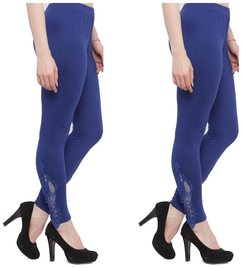 

Janvi Women s Desinger Peacock Leggings (Combo 2)