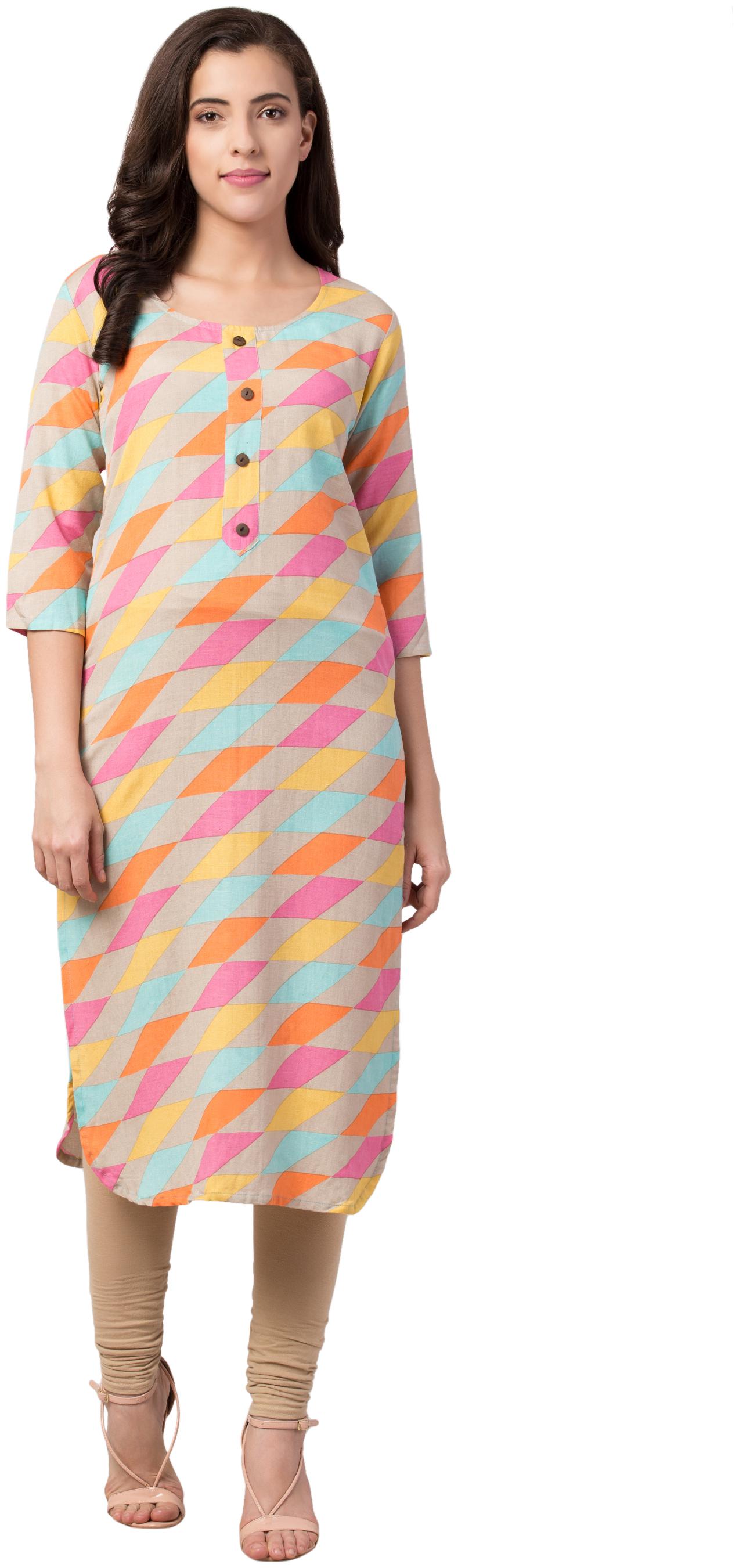 

Jenifry Women Multi Geometric Straight Kurta