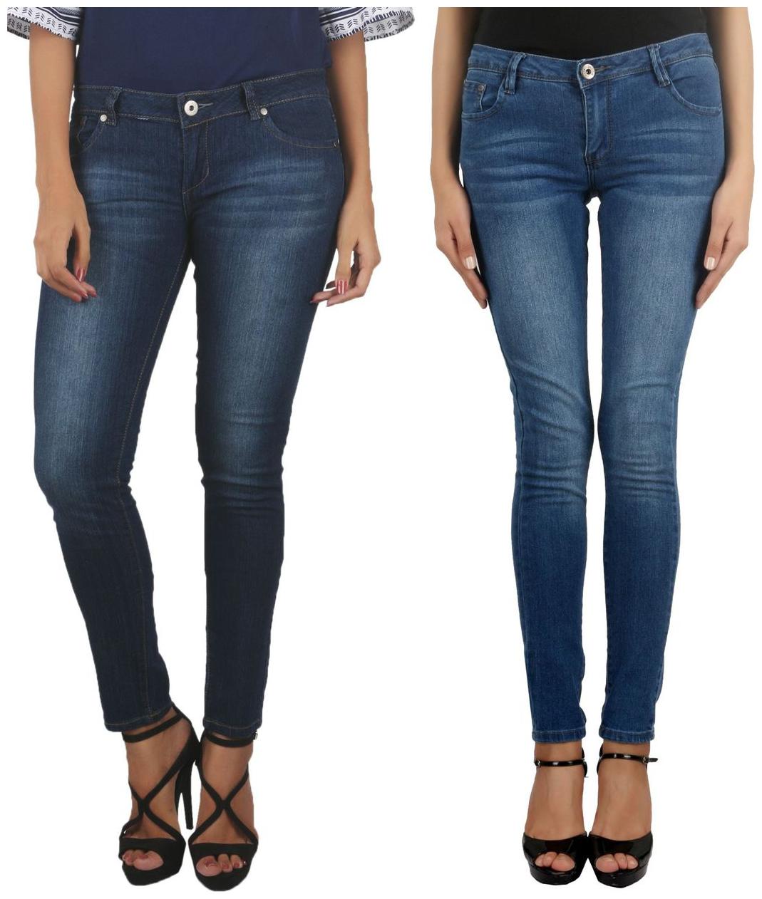 

Jevaraz Women Blue Skinny fit Jeans