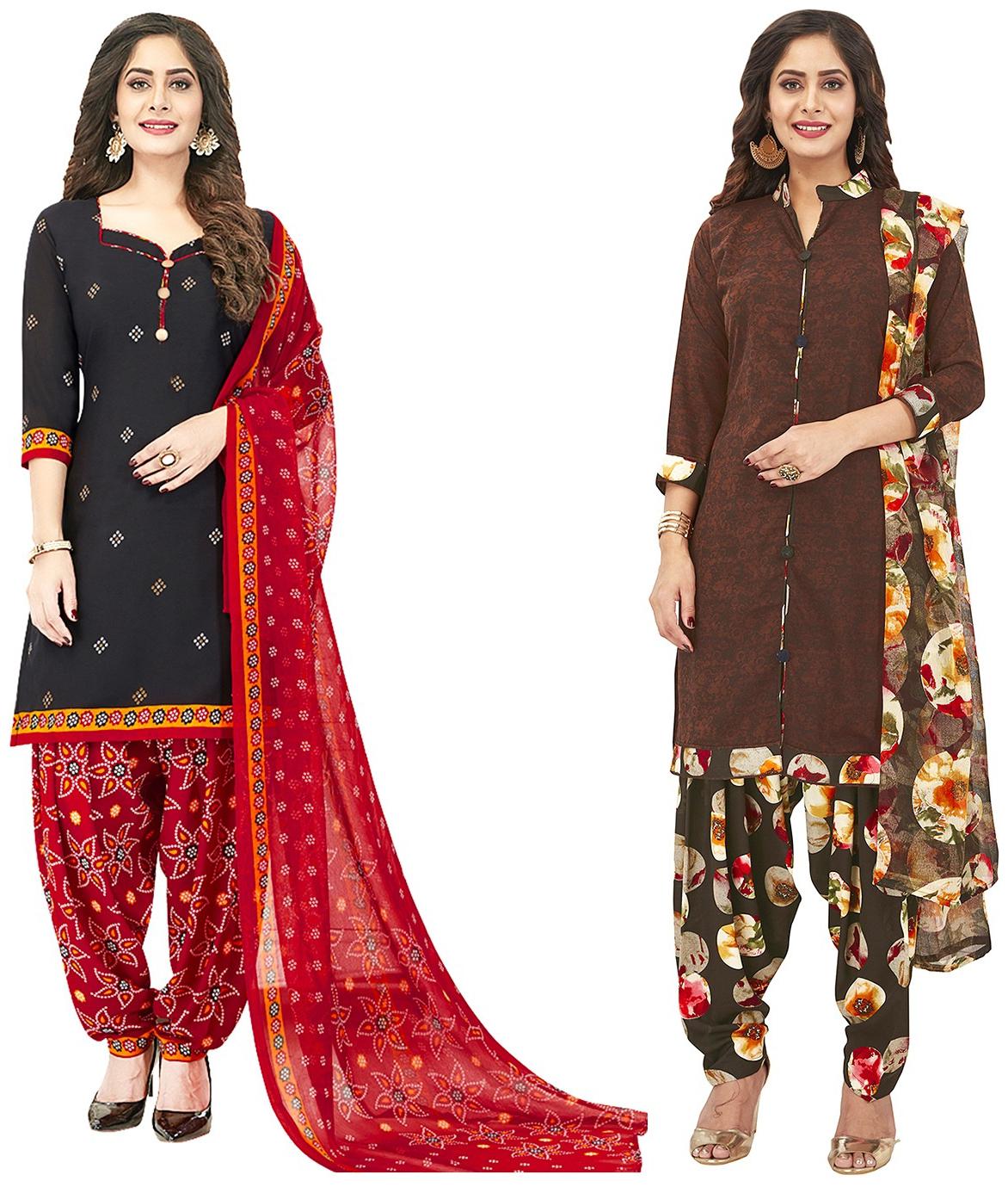 

Jevi Prints Multi Unstitched Kurta with bottom dupatta With dupatta Dress Material