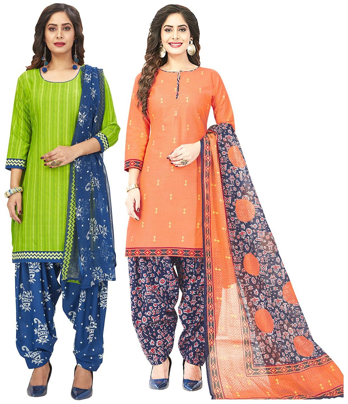 

Jevi Prints Multi Unstitched Kurta with bottom dupatta With dupatta Dress Material