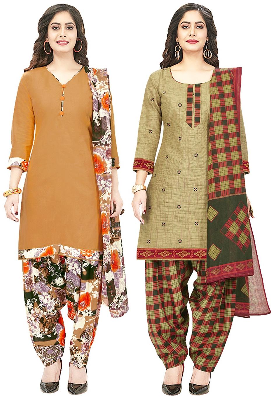 

Jevi Prints Multi Unstitched Kurta with bottom dupatta With dupatta Dress Material