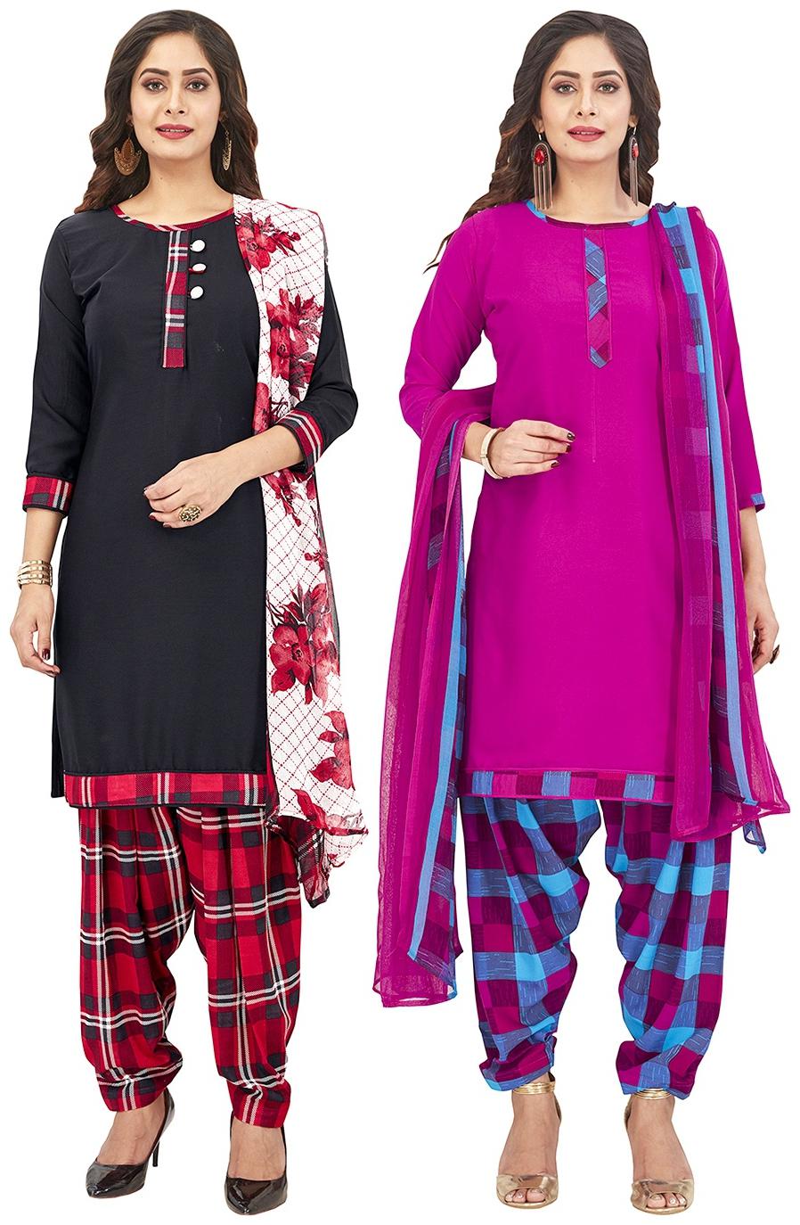 

Jevi Prints Multi Unstitched Kurta with bottom dupatta With dupatta Dress Material