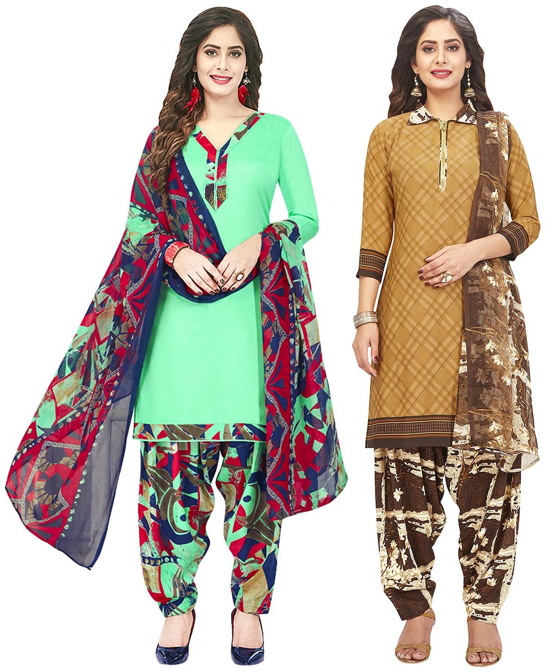 

Jevi Prints Multi Unstitched Kurta with bottom dupatta With dupatta Dress Material