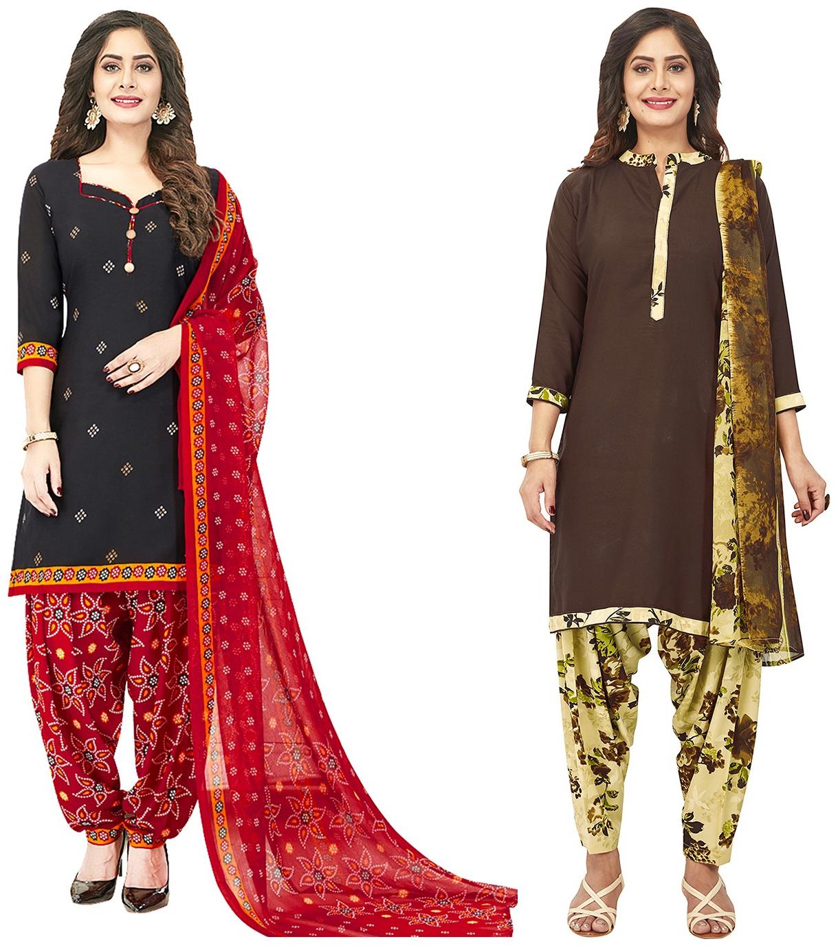 

Jevi Prints Multi Unstitched Kurta with bottom dupatta With dupatta Dress Material