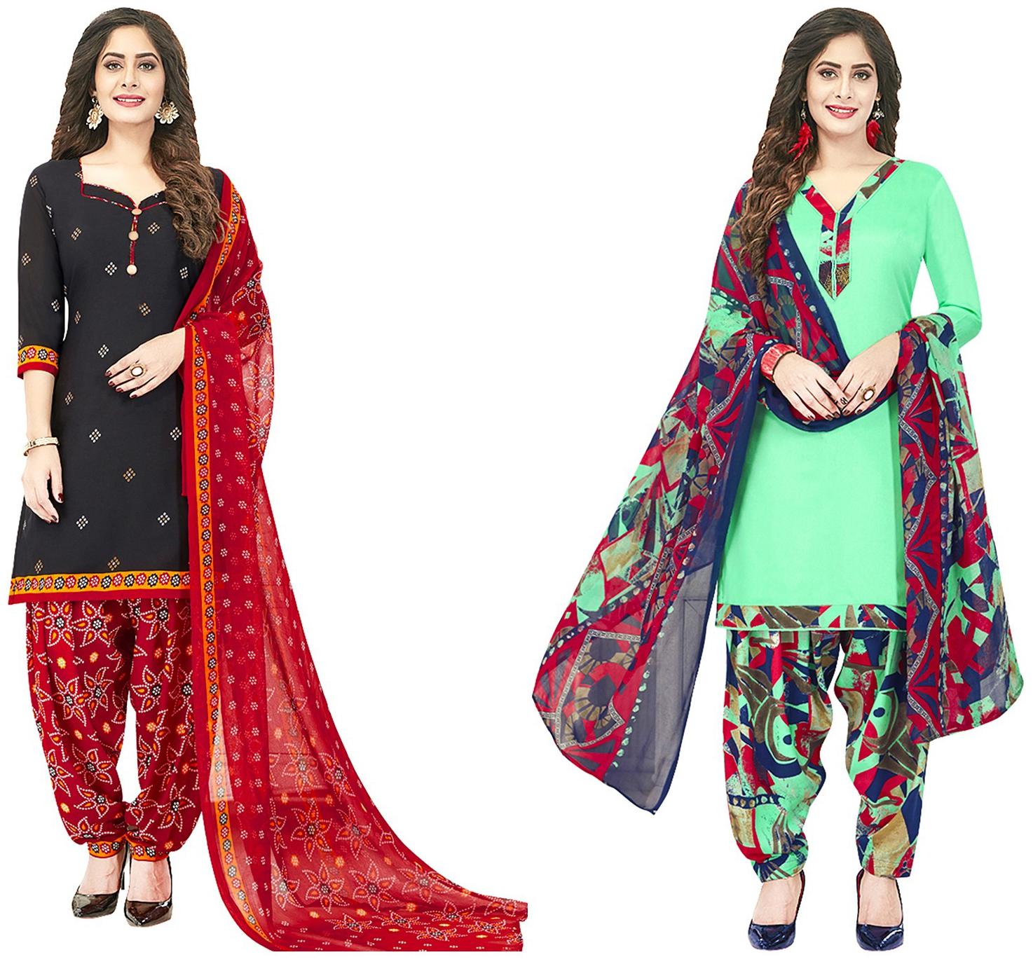 

Jevi Prints Multi Unstitched Kurta with bottom dupatta With dupatta Dress Material