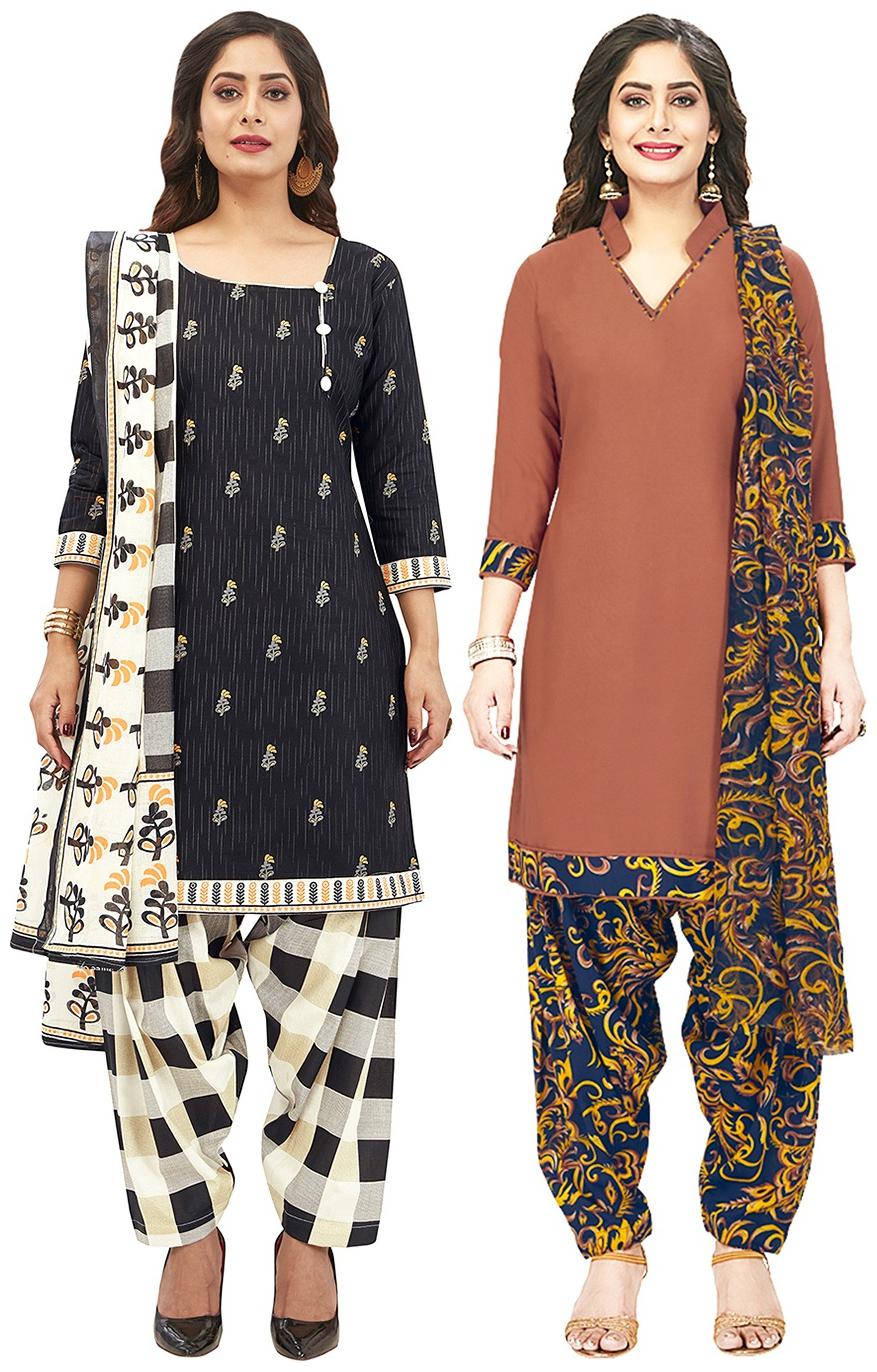 

Jevi Prints Multi Unstitched Kurta with bottom dupatta With dupatta Dress Material